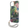 Guess GUHCP13SHFLSB Flower Strap iPhone 13 mini 5,4", hátlap, tok, kék, színes