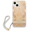 Guess GUHCP13SHFLSD iPhone 13 mini 5.4" hátlap, tok Flower Strap, arany