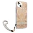 Guess GUHCP13SHFLSD iPhone 13 mini 5.4" hátlap, tok Flower Strap, arany