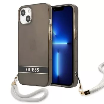   Guess GUHCP13SHTSGSK Translucent Stap iPhone 13 mini 5.4", hátlap, tok, fekete