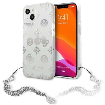   Guess GUHCP13SKPESI Peony Chain Collection iPhone 13 mini 5.4", tok, ezüst