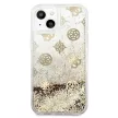 Guess GUHCP13SLGPEGO iPhone 13 mini 5.4" hátlap, tok Peony Liquid Glitter, arany