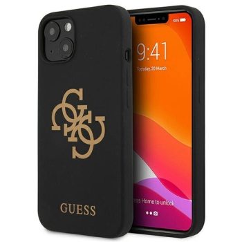   Guess GUHCP13SLS4GGBK iPhone 13 mini 5.4" hátlap, tok Silicone 4G Logo, fekete