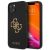 Guess GUHCP13SLS4GGBK iPhone 13 mini 5.4" hátlap, tok Silicone 4G Logo, fekete
