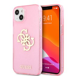   Guess iPhone 13 Mini 4G Full Glitter hátlap, tok, rózsaszín