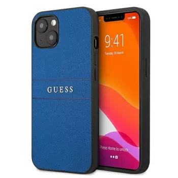   Guess GUHCP13SPSASBBL Saffiano Strap iPhone 13 mini 5.4", kék