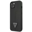 Guess GUHCP13SPSATLK iPhone 13 mini 5,4 " hátlap, tok SaffianoTriangle Logo, fekete