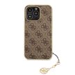 Guess iPhone 13 Pro Max 4G Charms Collection (GUHCP13XGF4GBR) hátlap, tok, barna
