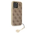 Guess iPhone 13 Pro Max 4G Charms Collection (GUHCP13XGF4GBR) hátlap, tok, barna