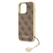 Guess iPhone 13 Pro Max 4G Charms Collection (GUHCP13XGF4GBR) hátlap, tok, barna