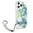 Guess GUHCP13XHFLSN Flower Strap iPhone 13 Pro Max 6.7", hátlap, tok, zöld