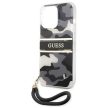 Guess GUHCP13XKCABBK iPhone 13 Pro Max 6.7" hátlap, tok Camo Strap Collection, fekete