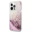 Guess GUHCP13XLG4GPI 4G Big Liquid Glitter iPhone 13 Pro Max 6,7", hátlap, tok, rózsaszín