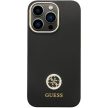 Guess GUHCP13XM4DGPK hátlap, tok iPhone 13 Pro Max 6.7" Silicone Logo Strass 4G, fekete