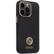 Guess GUHCP13XM4DGPK hátlap, tok iPhone 13 Pro Max 6.7" Silicone Logo Strass 4G, fekete