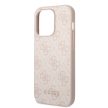 Guess iPhone 14 Pro 4G Metal Gold Logo (GUHCP14LG4GFPI) hátlap, tok, rózsaszín