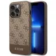 Guess GUHCP14LG4GLBR iPhone 14 Pro 6,1" hátlap, tok 4G Stripe Collection, barna