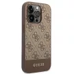 Guess GUHCP14LG4GLBR iPhone 14 Pro 6,1" hátlap, tok 4G Stripe Collection, barna