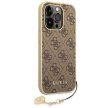 Guess GUHCP14LGF4GBR iPhone 14 Pro 6.1 "a hátlap, tok 4G Charms Collection, barna