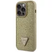 Guess GUHCP14LHDGTPD iPhone 14 Pro 6.1" hátlap, tok Rhinestone Triangle, arany
