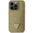 Guess GUHCP14LHDGTPD iPhone 14 Pro 6.1" hátlap, tok Rhinestone Triangle, arany
