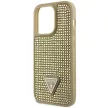 Guess GUHCP14LHDGTPD iPhone 14 Pro 6.1" hátlap, tok Rhinestone Triangle, arany