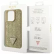 Guess GUHCP14LHDGTPD iPhone 14 Pro 6.1" hátlap, tok Rhinestone Triangle, arany