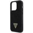 Guess GUHCP14LHDGTPK Rhinestone Triangle iPhone 14 Pro 6.1", hátlap, tok, fekete