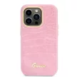 Guess GUHCP14LHGCRHP Croco Collection iPhone 14 Pro 6,1", hátlap, tok, rózsaszín