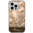 Guess GUHCP14LHGPLHC iPhone 14 Pro 6.1" hátlap, tok Porcelain Collection, barna