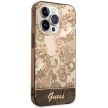Guess GUHCP14LHGPLHC iPhone 14 Pro 6.1" hátlap, tok Porcelain Collection, barna