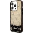 Guess GUHCP14LLC4PSGK iPhone 14 Pro 6.1" hátlap, tok Liquid Glitter 4G Transculent, fekete
