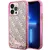 Guess GUHCP14LLC4PSGP iPhone 14 Pro 6.1" hátlap, tok Liquid Glitter 4G Transculent, rózsaszín
