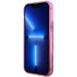 Guess GUHCP14LLC4PSGP iPhone 14 Pro 6.1" hátlap, tok Liquid Glitter 4G Transculent, rózsaszín