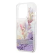 Guess iPhone 14 Pro Flower Liquid Glitter (GUHCP14LLFLSU) hátlap, tok, színes