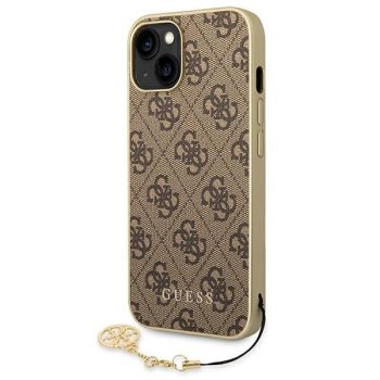   Guess GUHCP14MGF4GBR iPhone 14 Plus 6,7 "a hátlap, tok 4G Charms Collection, barna