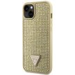Guess iPhone 14 Plus hardcase Rhinestone Triangle (GUHCP14MHDGTPD) hátlap, tok, arany