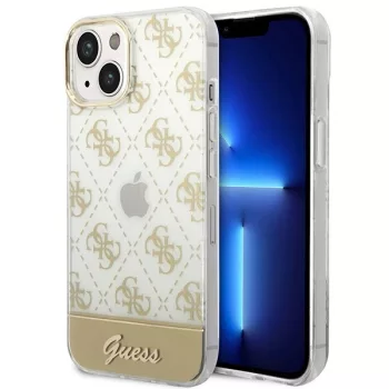   Guess GUHCP14MHG4MHG iPhone 14 Plus 6.7 " hátlap, tok 4G Pattern Script, arany