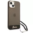 Guess GUHCP14MHGCOHK iPhone 14 Plus 6,7 " hátlap, tok Translucent Pearl Strap, fekete