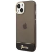 Guess GUHCP14MHGCOK Translucent iPhone 14 Plus/15 Plus 6.7", hátlap, tok, fekete