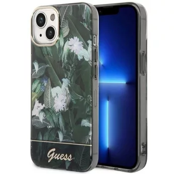   Guess GUHCP14MHGJGHA iPhone 14 Plus 6.7" hátlap, tok Jungle Collection, zöld