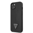 Guess iPhone 14 Plus SaffianoTriangle Logo (GUHCP14MPSATLK) hátlap, tok, fekete