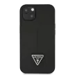 Guess iPhone 14 Plus SaffianoTriangle Logo (GUHCP14MPSATLK) hátlap, tok, fekete
