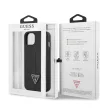 Guess iPhone 14 Plus SaffianoTriangle Logo (GUHCP14MPSATLK) hátlap, tok, fekete