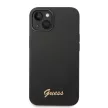 Guess iPhone 14 Plus Silicone Vintage Gold Logo (GUHCP14MSLSMK) hátlap, tok, fekete