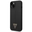 Guess GUHCP14MSLTGK Silicone Triangle iPhone 14 Plus/15 Plus 6.7", hátlap, tok, fekete