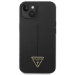Guess GUHCP14MSLTGK Silicone Triangle iPhone 14 Plus/15 Plus 6.7", hátlap, tok, fekete