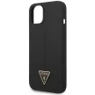Guess GUHCP14MSLTGK Silicone Triangle iPhone 14 Plus/15 Plus 6.7", hátlap, tok, fekete