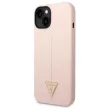 Guess GUHCP14MSLTGP iPhone 14 Plus 6.7" hátlap, tok Silicone Triangle, rózsaszín