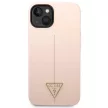 Guess GUHCP14MSLTGP iPhone 14 Plus 6.7" hátlap, tok Silicone Triangle, rózsaszín